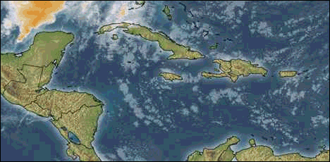 Today's Belize Weather Map